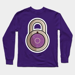 Padlock For Password Secure Sticker vector illustration. Technology and safety objects icon concept. Symbol protection and secure. Cyber security digital data protection concept sticker design. Long Sleeve T-Shirt